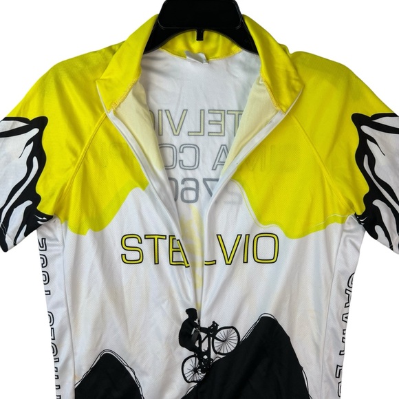 Dialto Cycling Jersey Mens Size L Yellow White Black - Picture 3 of 11